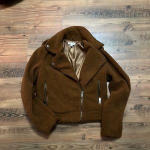 woman’s warm fashionable jacket